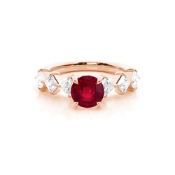 Prong Set Ruby Engagement Ring