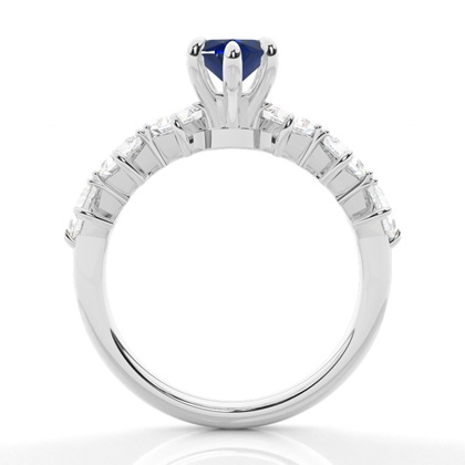 Marquise Schliff Weißgold Saphir Diamantringe