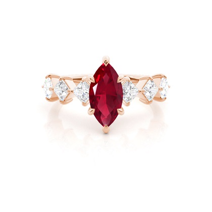 Prong Set Ruby Engagement Ring