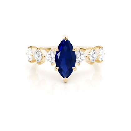 Prong Set Blue Sapphire Engagement Ring