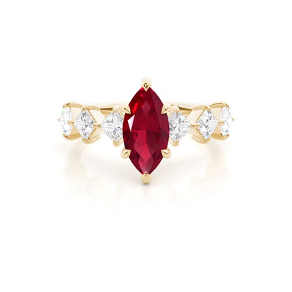 Prong Set Ruby Engagement Ring