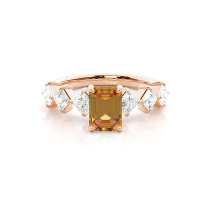 Prong Set Citrine Engagement Ring