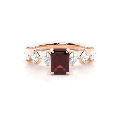 Prong Set Garnet Engagement Ring