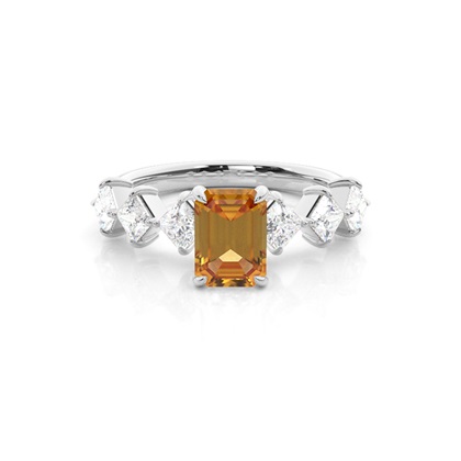 Prong Set Citrine Engagement Ring