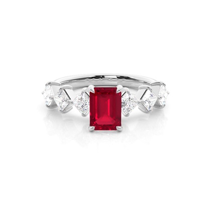 Prong Set Ruby Engagement Ring