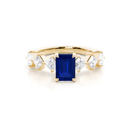Prong Set Blue Sapphire Engagement Ring