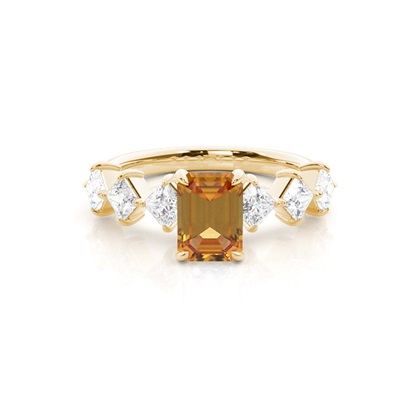 Prong Set Citrine Engagement Ring