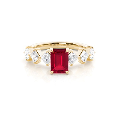 Prong Set Ruby Engagement Ring