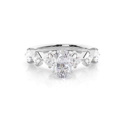 Prong Set Moissanite Engagement Ring