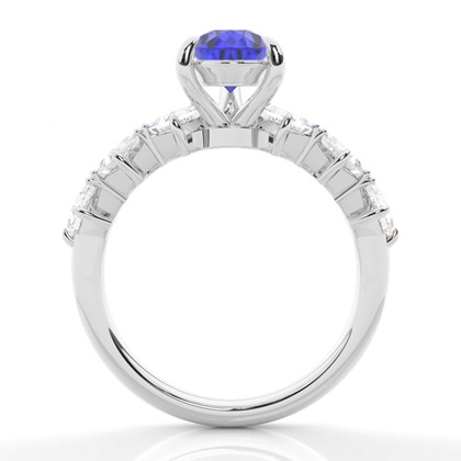 Prong Set Tansanit-Verlobungsring