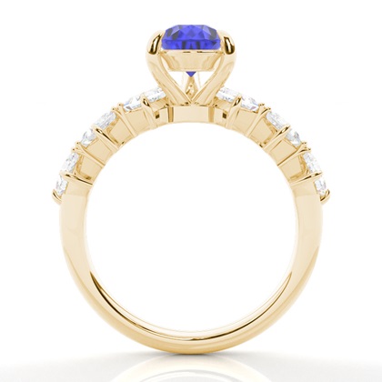 Prong Set Tansanit-Verlobungsring