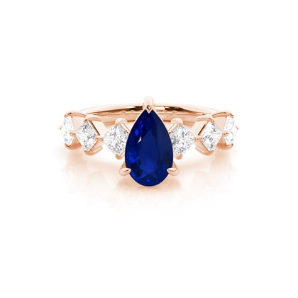 Prong Set Blue Sapphire Engagement Ring