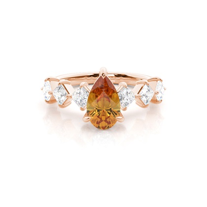 Prong Set Citrine Engagement Ring