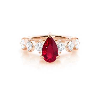 Prong Set Ruby Engagement Ring