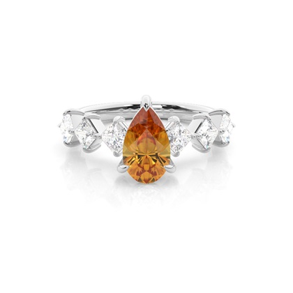 Prong Set Citrine Engagement Ring