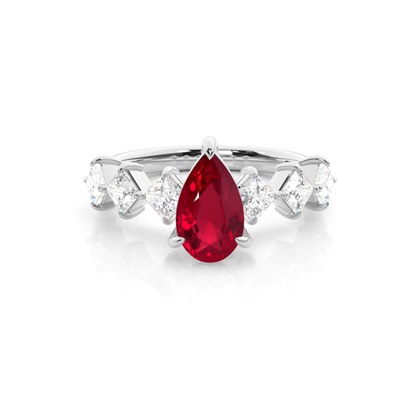 Prong Set Ruby Engagement Ring