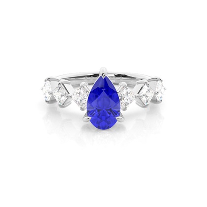 Silver Diamond Engagement Rings
