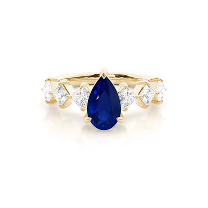 Prong Set Blue Sapphire Engagement Ring