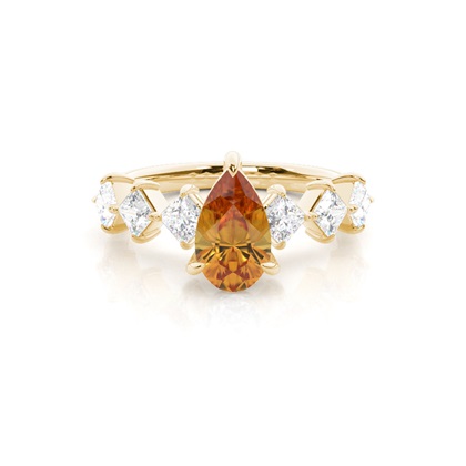 Prong Set Citrine Engagement Ring