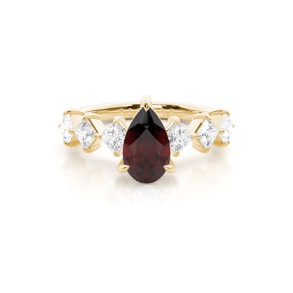Prong Set Garnet Engagement Ring