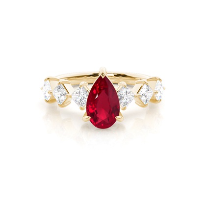Prong Set Ruby Engagement Ring