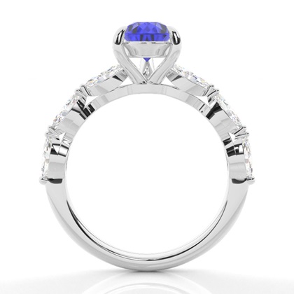 Prong Set Tansanit-Verlobungsring
