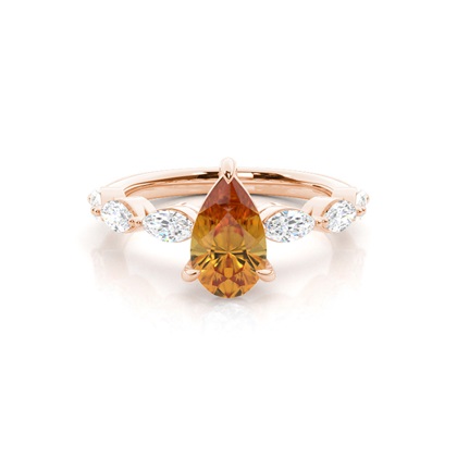 Prong Set Citrine Engagement Ring