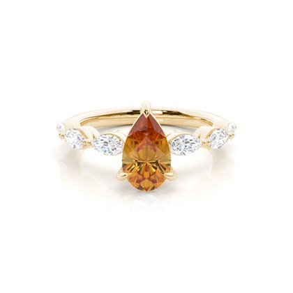 Prong Set Citrine Engagement Ring