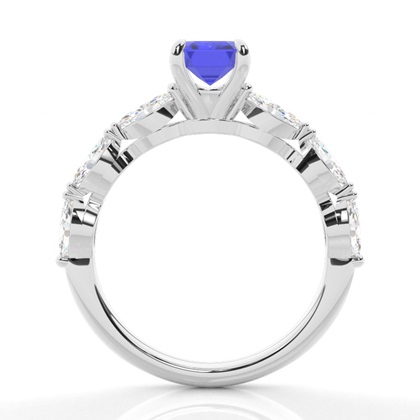 Prong Set Tansanit-Verlobungsring