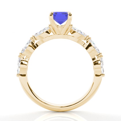 Prong Set Tansanit-Verlobungsring