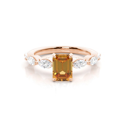 Prong Set Citrine Engagement Ring