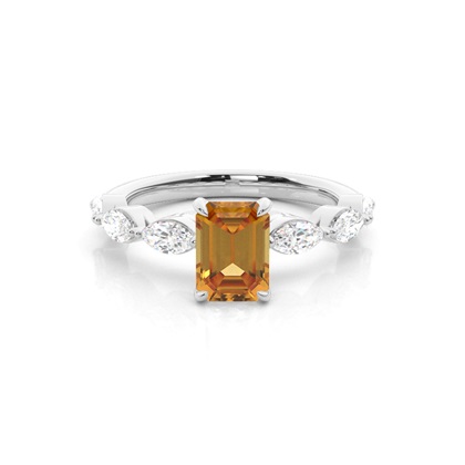 Prong Set Citrine Engagement Ring