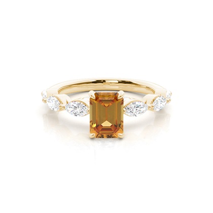 Prong Set Citrine Engagement Ring