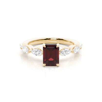 Prong Set Garnet Engagement Ring