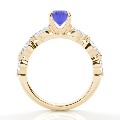 Prong Set Tansanit-Verlobungsring