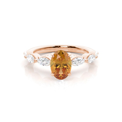 Prong Set Citrine Engagement Ring