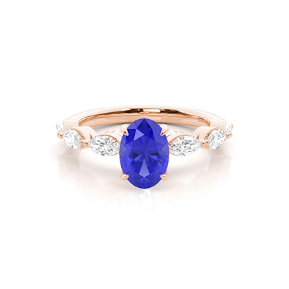 Prong Set Tanzanite Engagement Ring