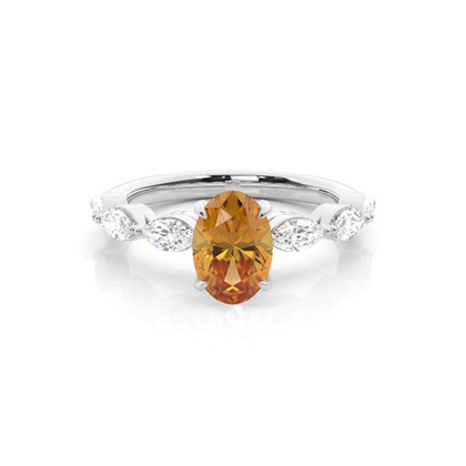 Prong Set Citrine Engagement Ring
