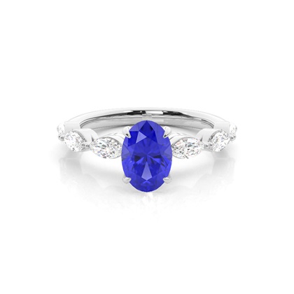 Prong Set Tanzanite Engagement Ring