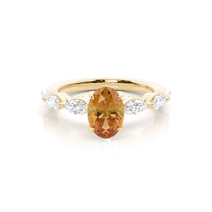 Prong Set Citrine Engagement Ring