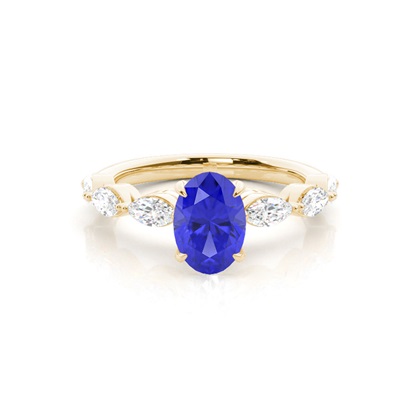 Prong Set Tanzanite Engagement Ring