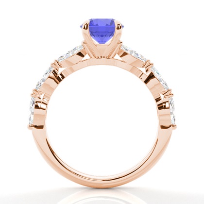 Prong Set Tansanit-Verlobungsring