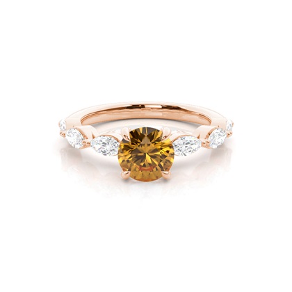 Prong Set Citrine Engagement Ring
