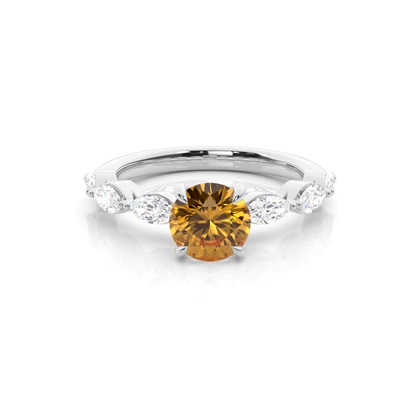 Prong Set Citrine Engagement Ring