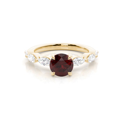 Prong Set Garnet Engagement Ring