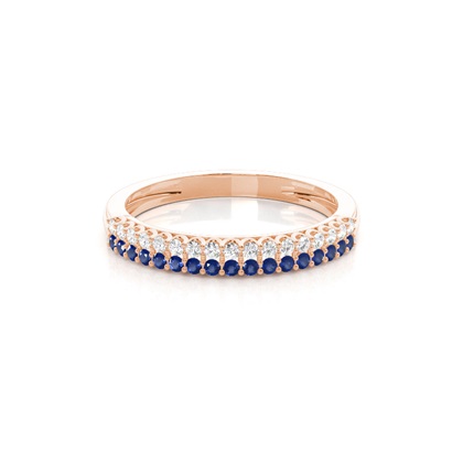 Rose Gold Sapphire Diamond Engagement Rings