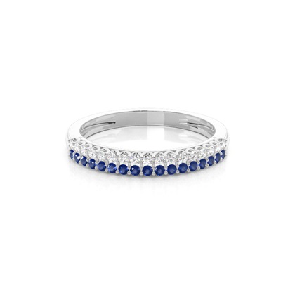 Round Sapphire Diamond Engagement Rings