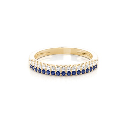 Yellow Gold Sapphire Diamond Engagement Rings