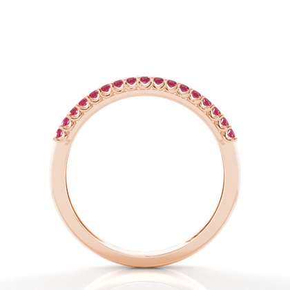 Halber Ewigkeitsring Mit Mikro-Krappen-Rubin