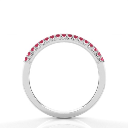 Halber Ewigkeitsring Mit Mikro-Krappen-Rubin